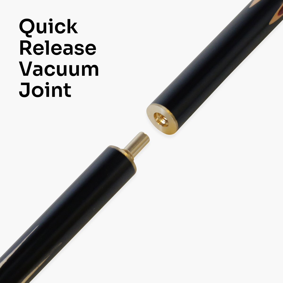 Pro147 CLASSIC 3/4 Jointed Snooker Pool Cue with Genuine Multi Spliced Butt 9.5mm Leather Tip and Quick Release + 6" Mini Butt