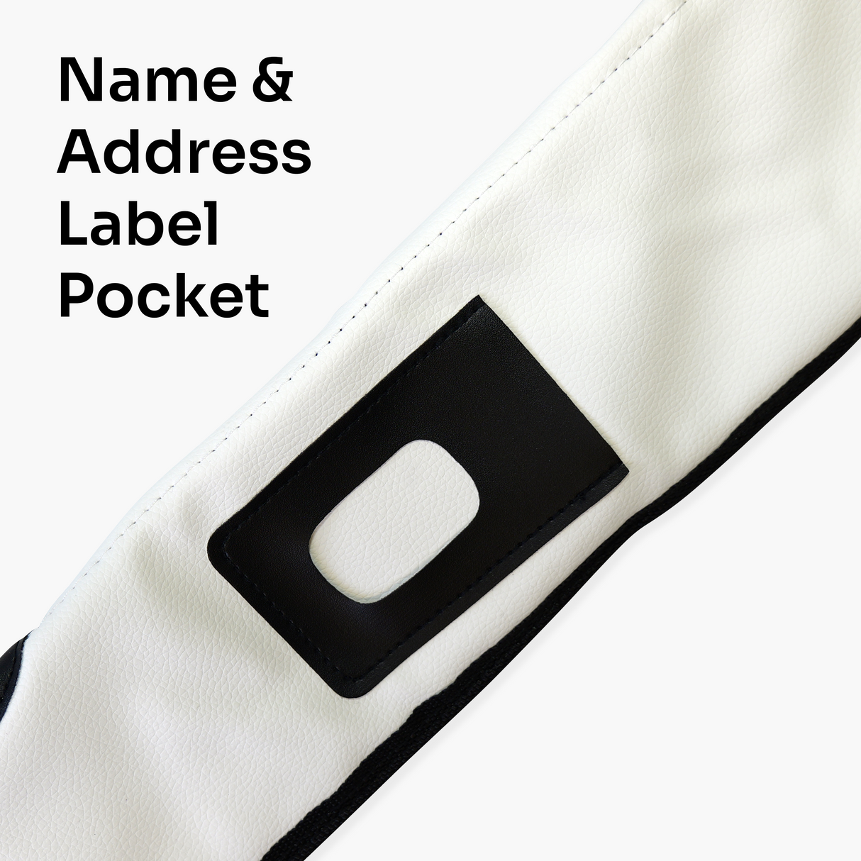 Quality Thick Padded WHITE Vinyl 2pc Soft Cue Case