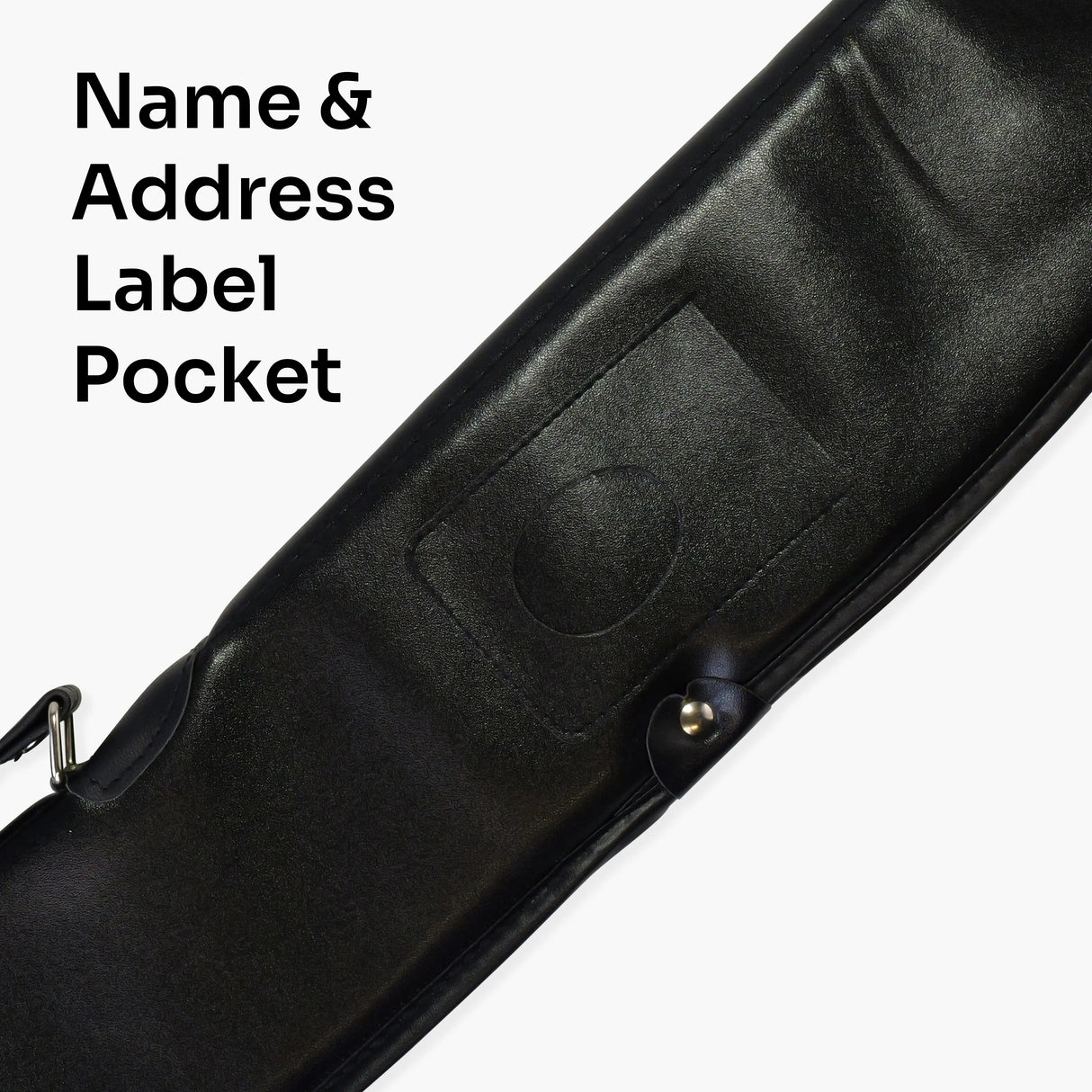 Economy Plain Black Vinyl Soft Cue Case for 57 Inch 2 Piece Snooker or Pool Cue Cue & Case