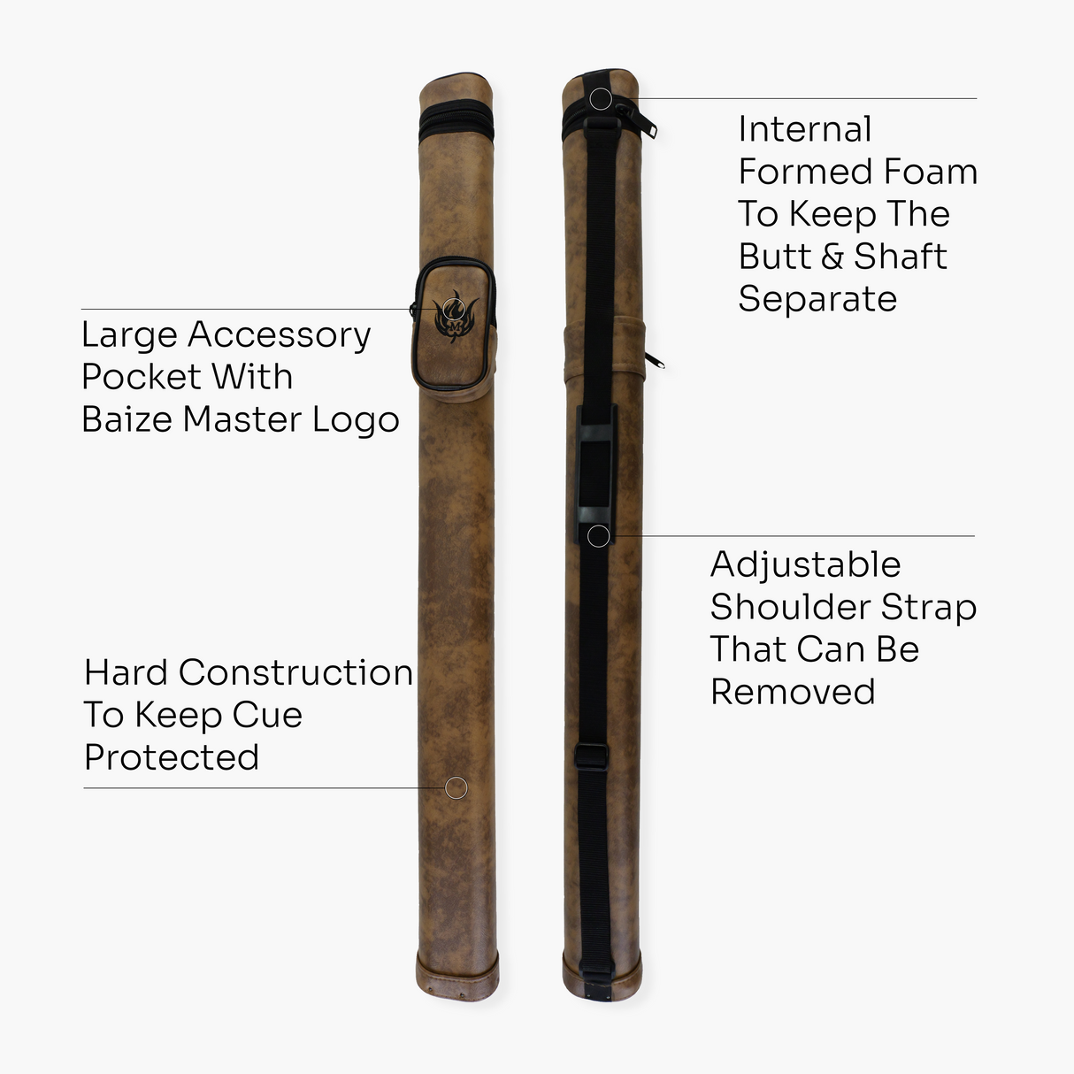 McDermott Wildfire 1x1 Cue Case with Strap & Pocket | Cue + Case