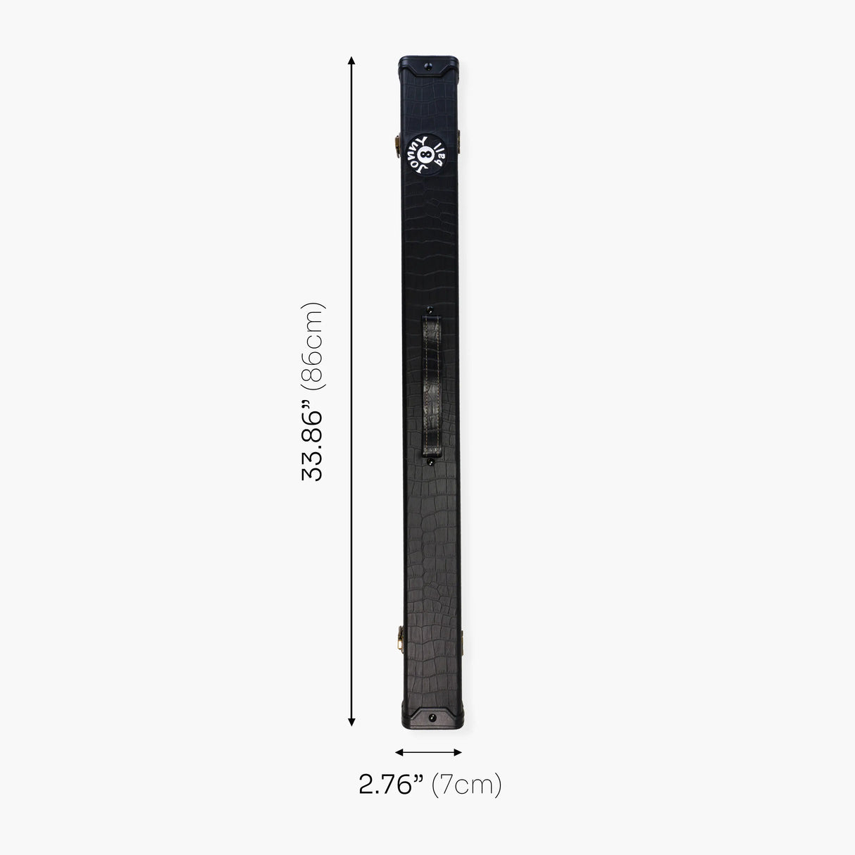 Jonny 8 Ball BLACK CROC Luxury Snooker Pool Cue Case – For 2 Piece Centre Joint Cue Jonny 8 Ball