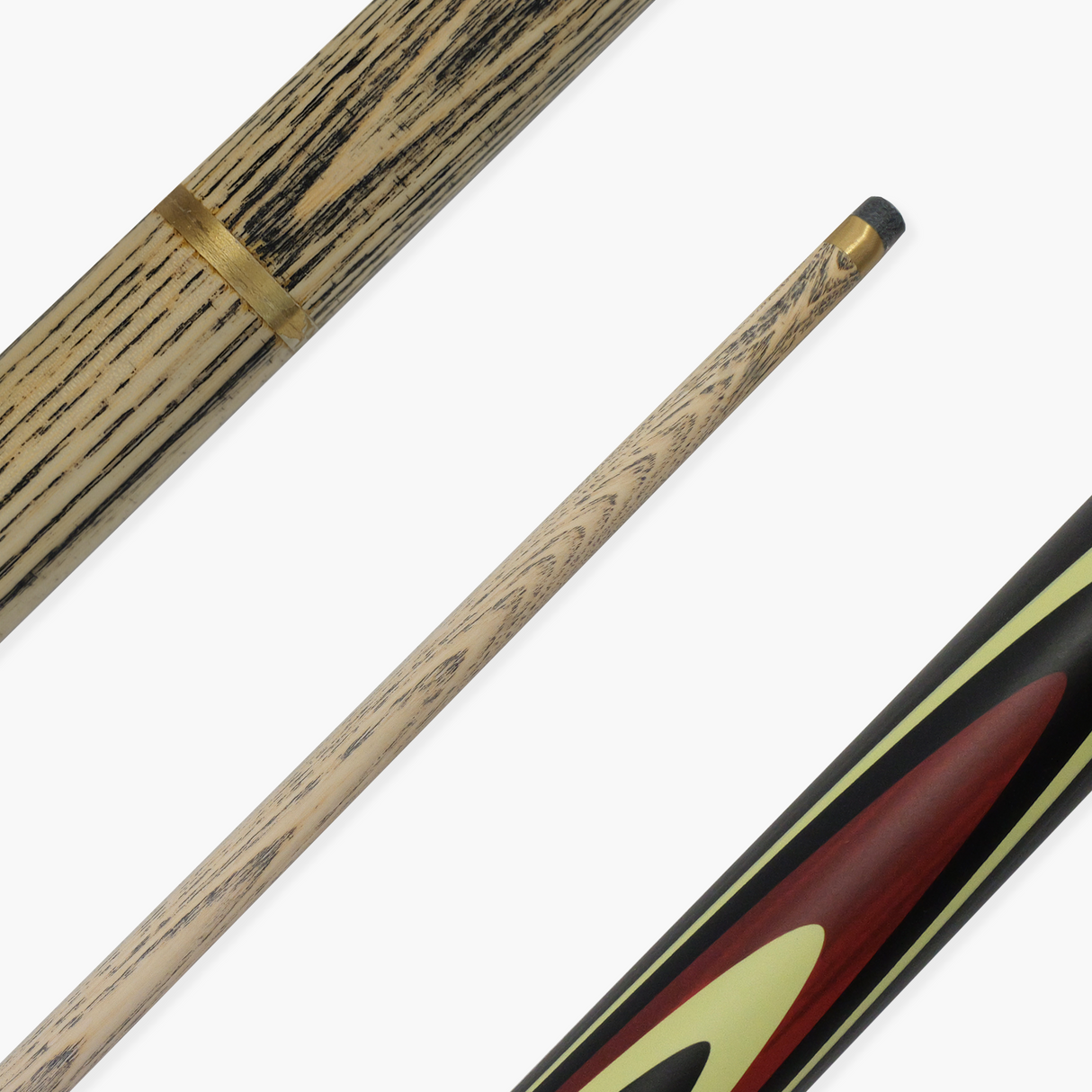 Kudos Classic Range 57 Inch Heavy Weight 2 Piece Traditional Ash Snooker Pool Cue with 9.5mm Tip