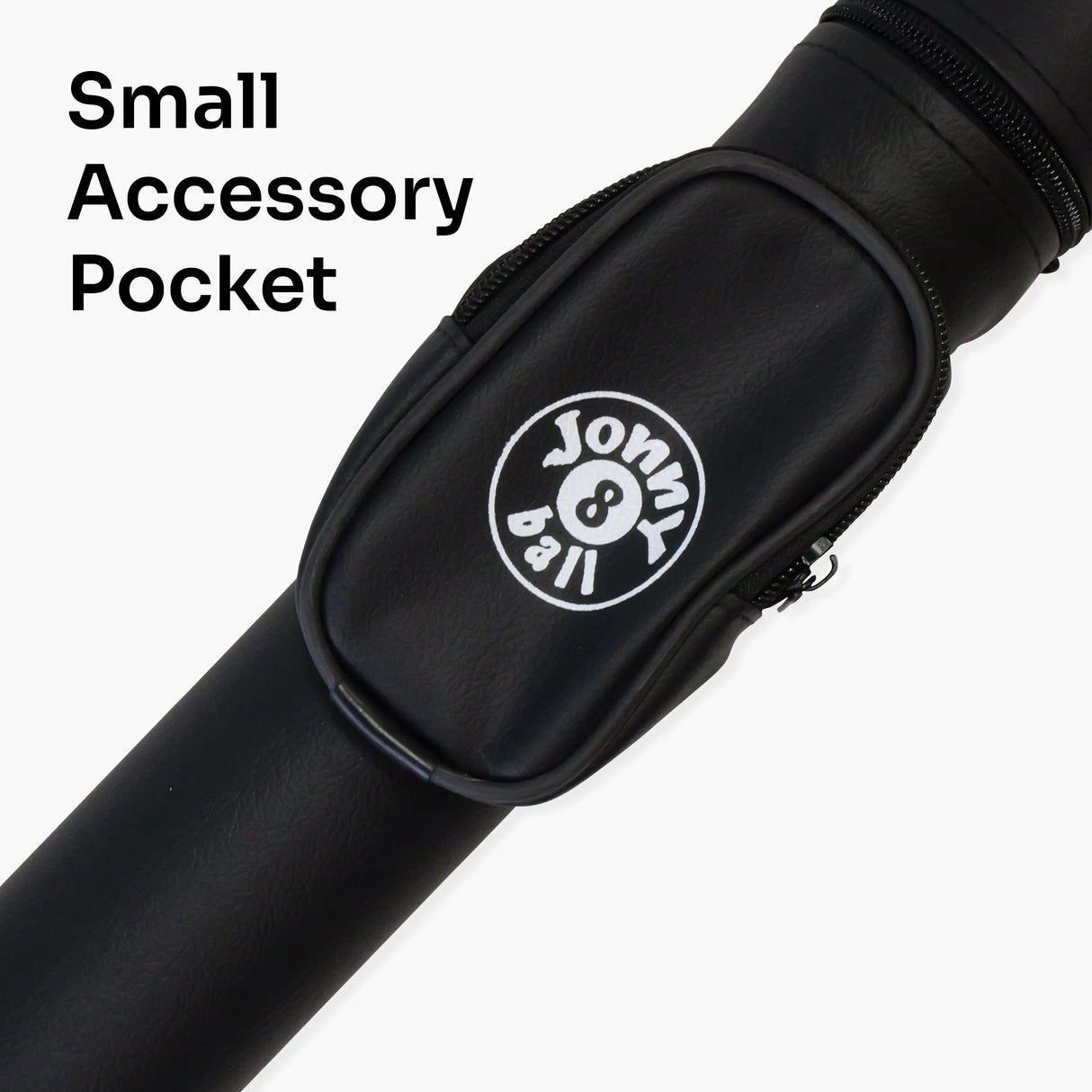 Jonny 8 Ball Black Tubular Cue Case + Shoulder Strap - Holds 2pc Snooker or Pool Cue Jonny 8 Ball
