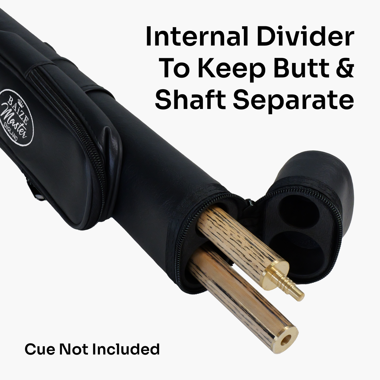 Baize Master 2pc Tubular Snooker Pool Cue Case with 9 inch Accessory Pocket