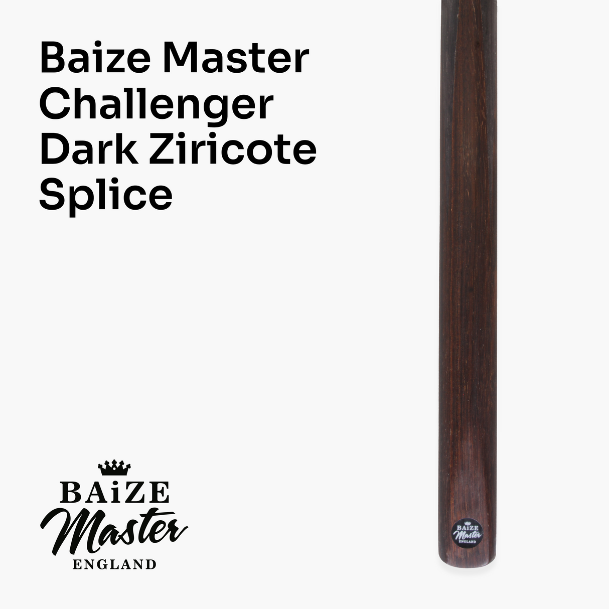 Baize Master Challenger 57 Inch 2 Piece Centre Joint Snooker Pool Cue 9.3mm Pro Leather Tip