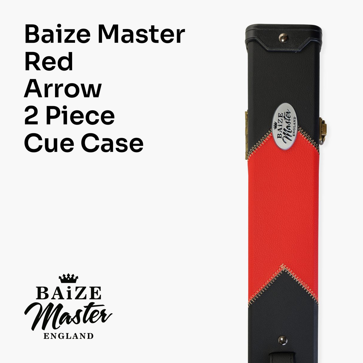 Baize Master Deluxe ARROW 2 Piece Snooker Pool Cue Case with Matching Colour Interior Baize Master