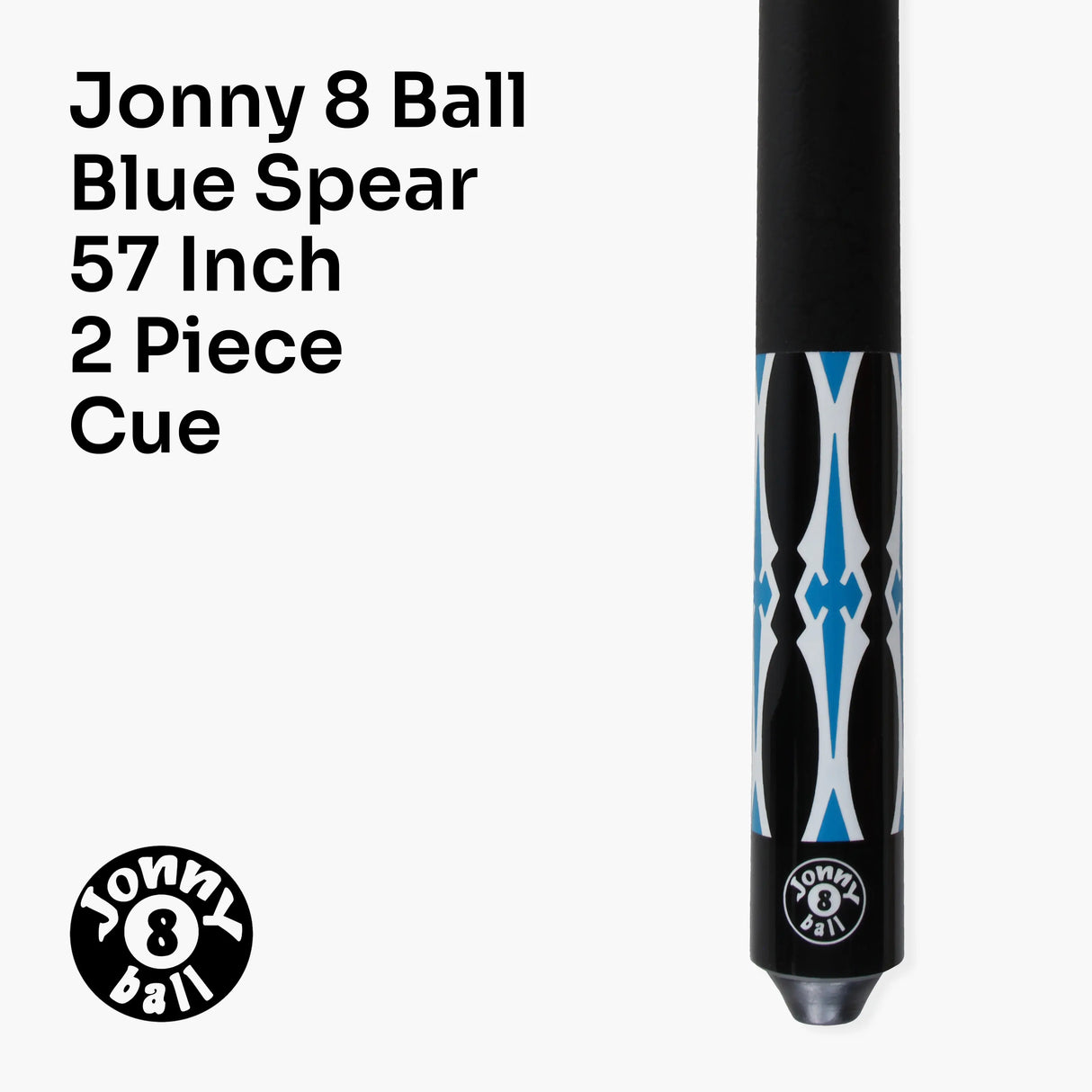 Jonny 8 Ball 57 Inch 2 Piece RISS Pool Cue 8.5mm Elk Master Tip - Interchangeable Shaft Jonny 8 Ball