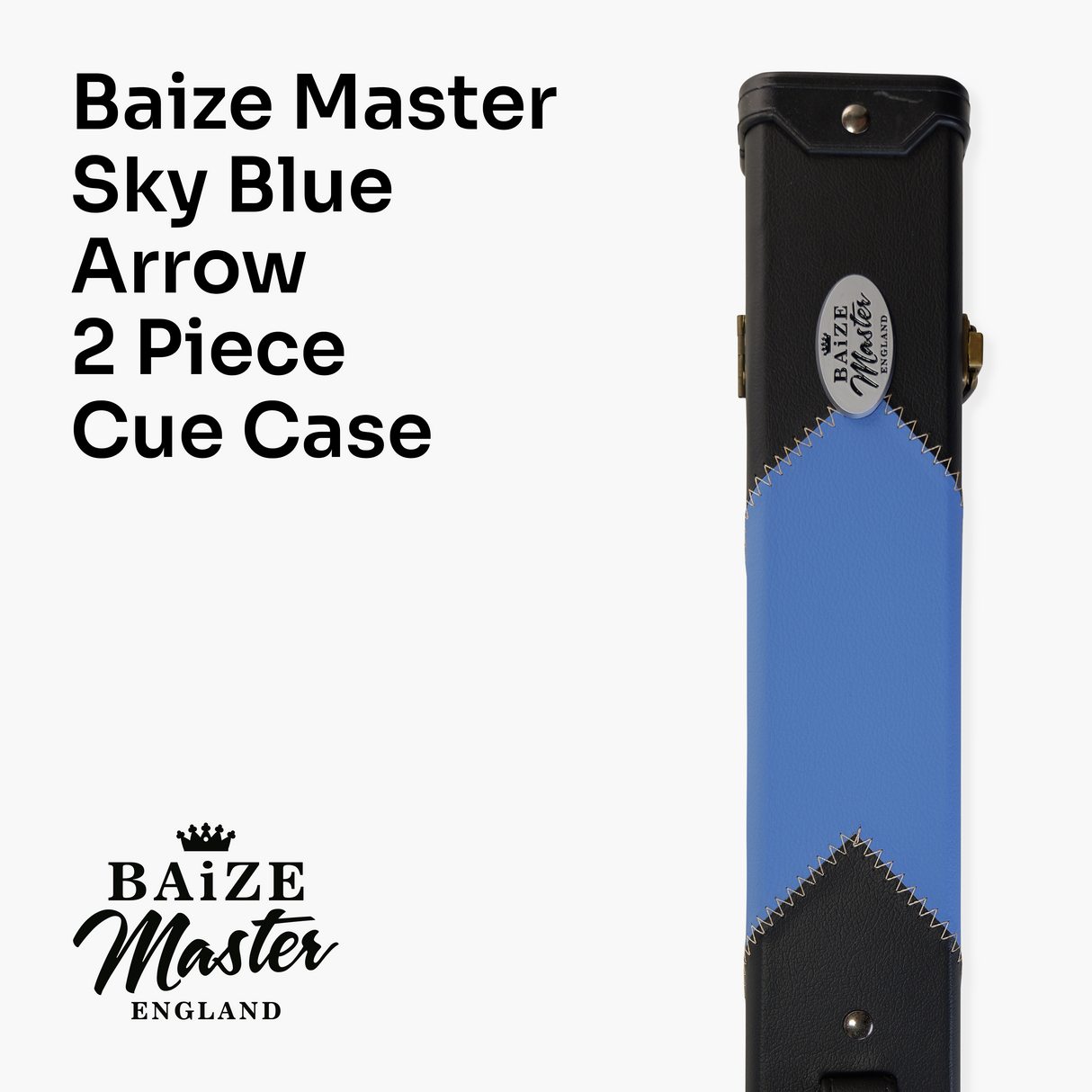 Baize Master Deluxe ARROW 2 Piece Snooker Pool Cue Case with Matching Colour Interior Baize Master