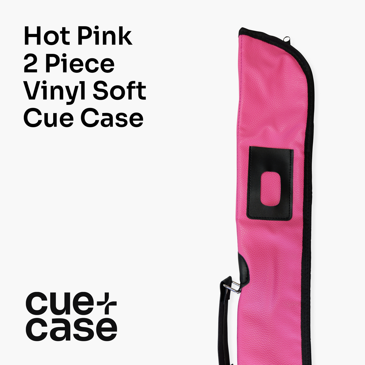 Quality Thick Padded HOT PINK Vinyl 2pc Soft Snooker Pool Cue Case