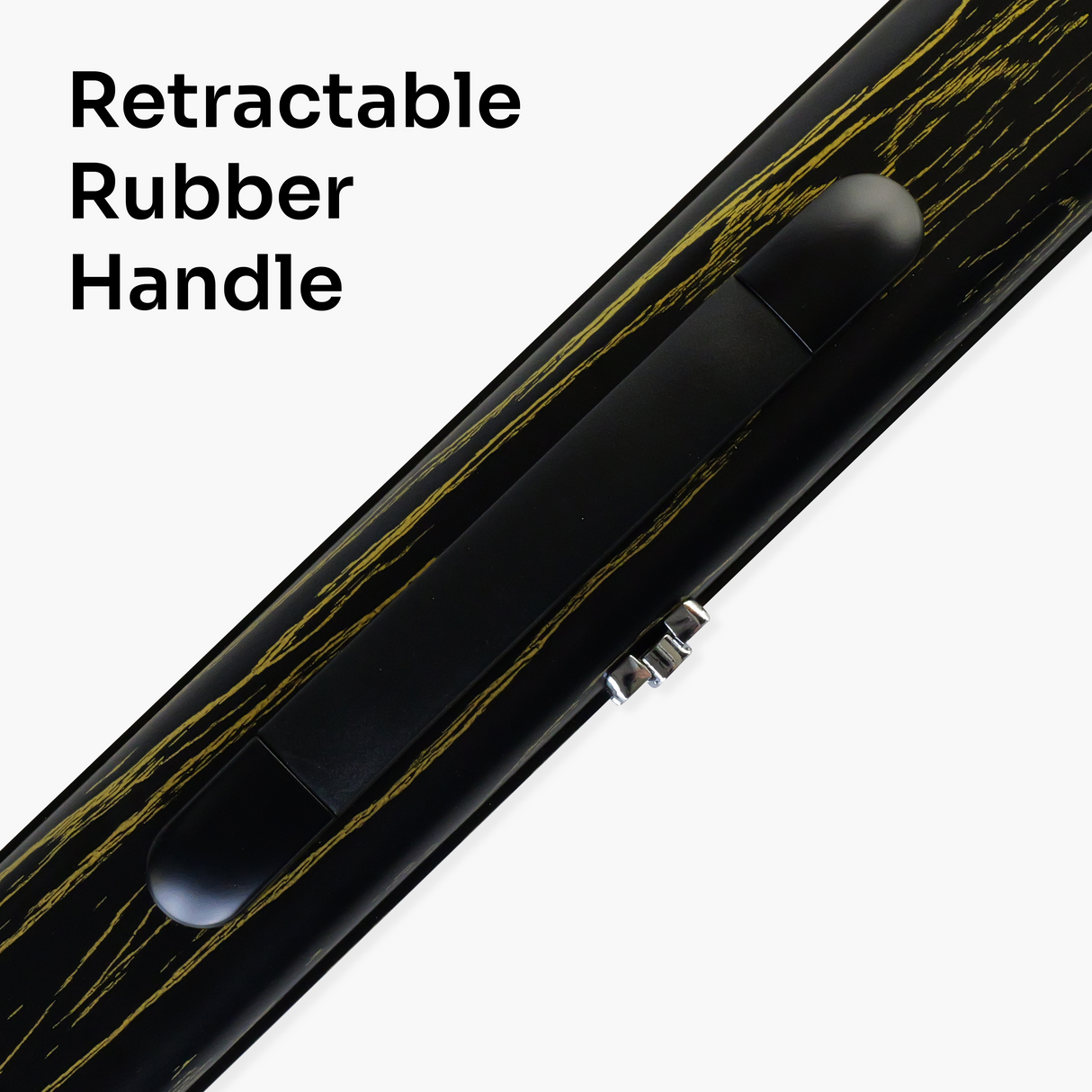 Pro Aluminium One Piece Wood Grain Cue Case Metal Ends - Holds 2 Cues