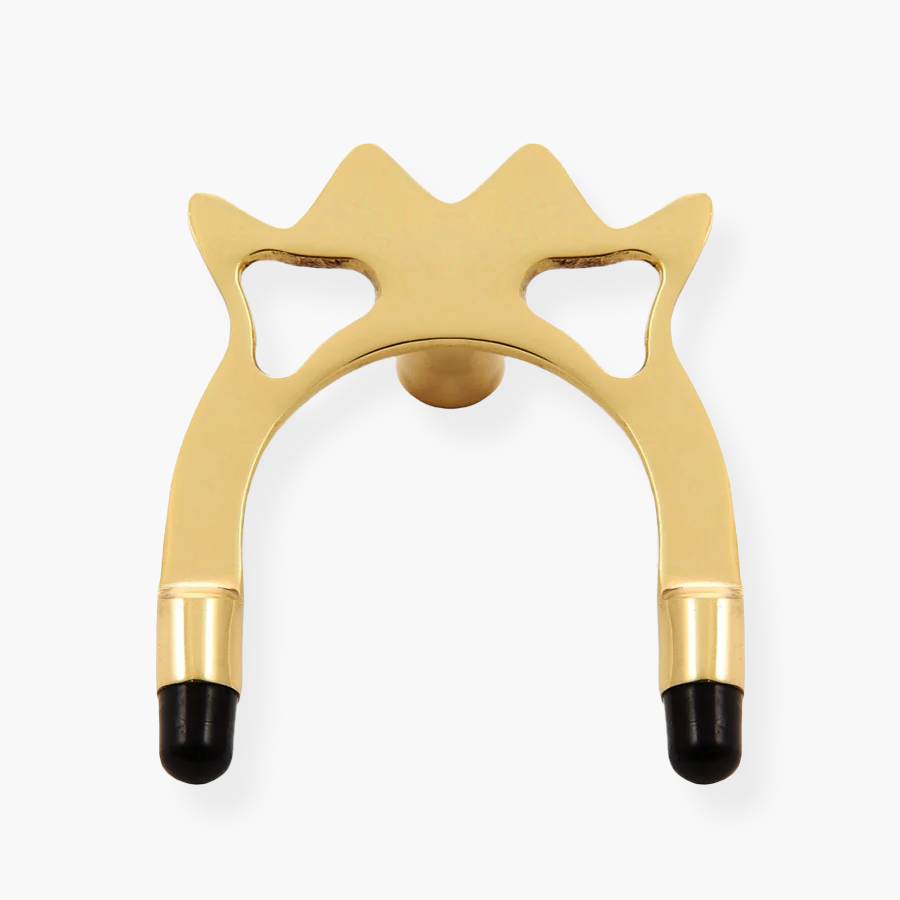 Gold-Plated Spider Rest Head for Snooker & Pool with Protective Feet