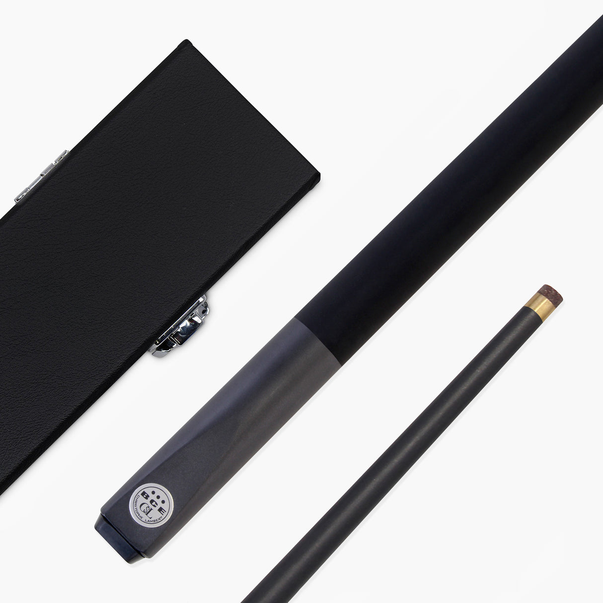 BCE Christophe Lambert Black Mamba 2 Piece Snooker Pool Cue and Case Set 8.5mm Tip