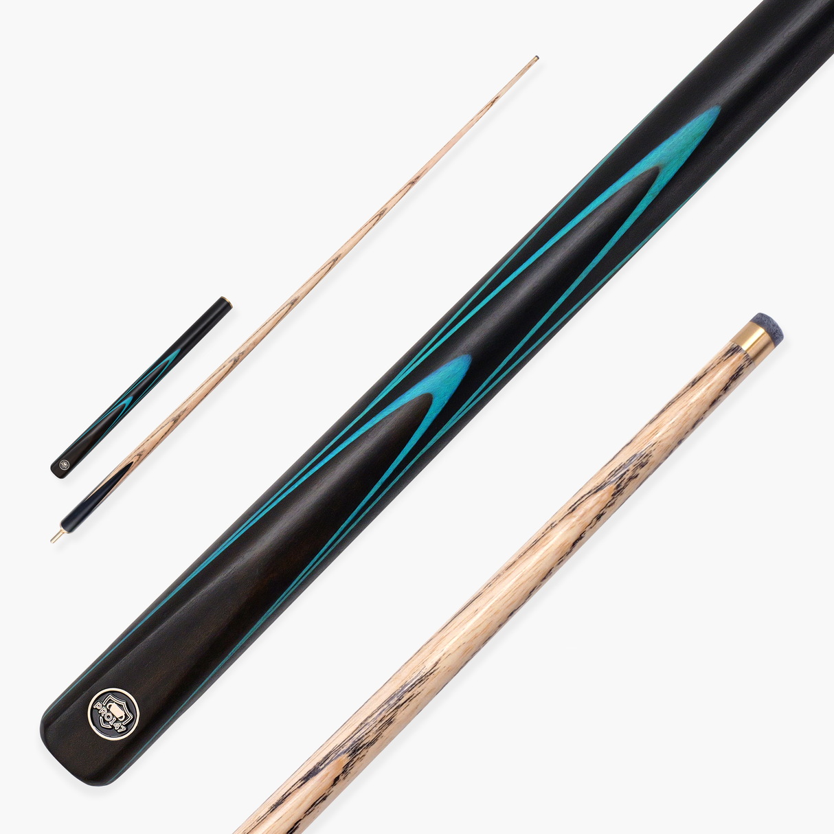 PRO147 Apollo 58 Inch 3/4 Jointed Hand Spliced Premium Snooker and Pool Cue 9.5mm Tip