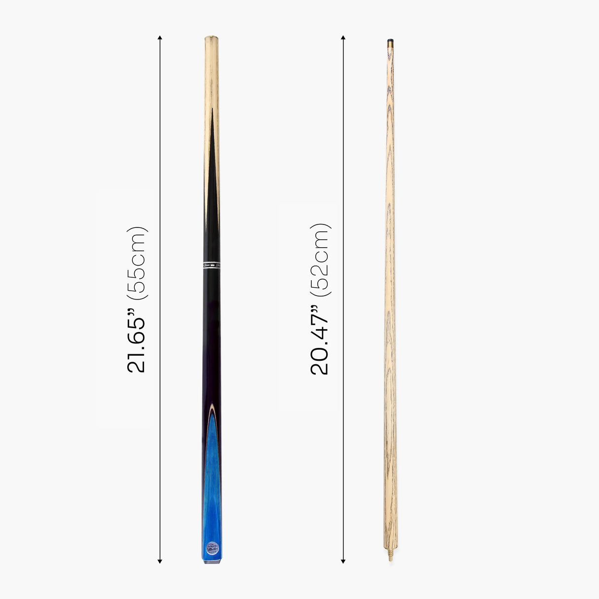 Baize Master CONQUEST 42 Inch 2 Piece Junior Kids Snooker Pool Cue 9.5mm Layered Tip Baize Master