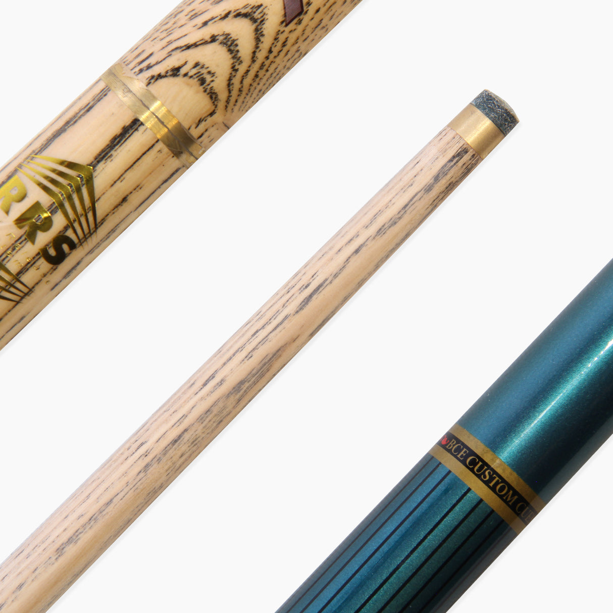 Stylish BCE BLUE PINSTRIPE 2 Piece Ash Snooker Pool Cue - 9.5mm Tip