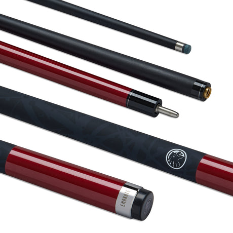 PowerGlide Emanate 57 Inch 2 Piece Carbon Fiber Low Deflection Pool Cue 10mm Tip