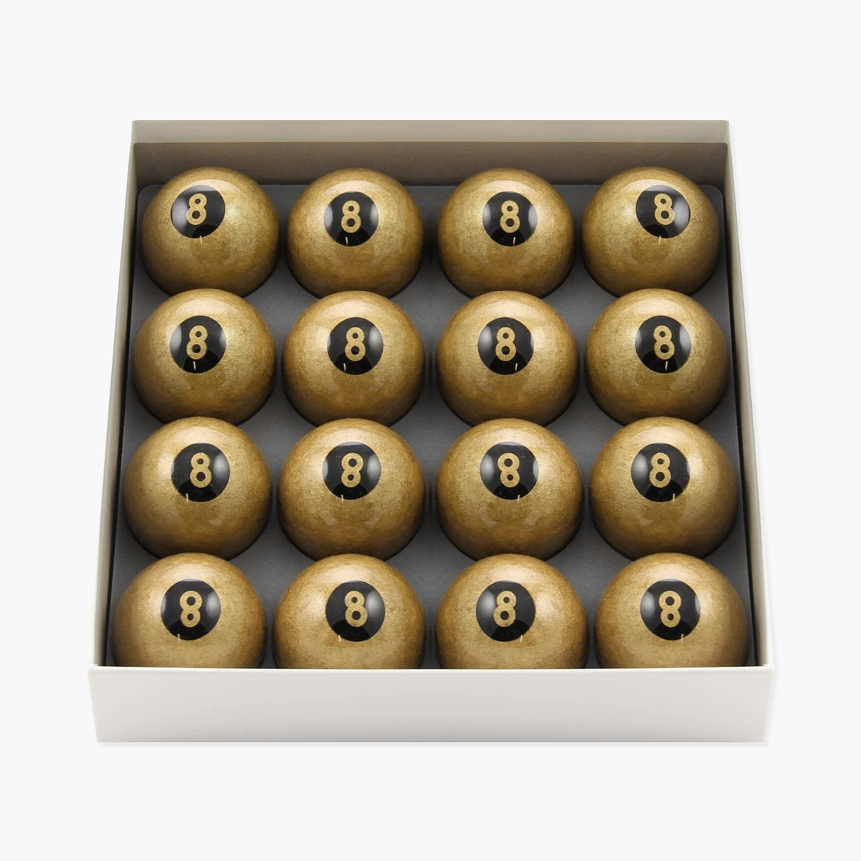 Exclusive 2" Aramith Premier GOLDEN 8 BALL - Set of 16 Pool Balls