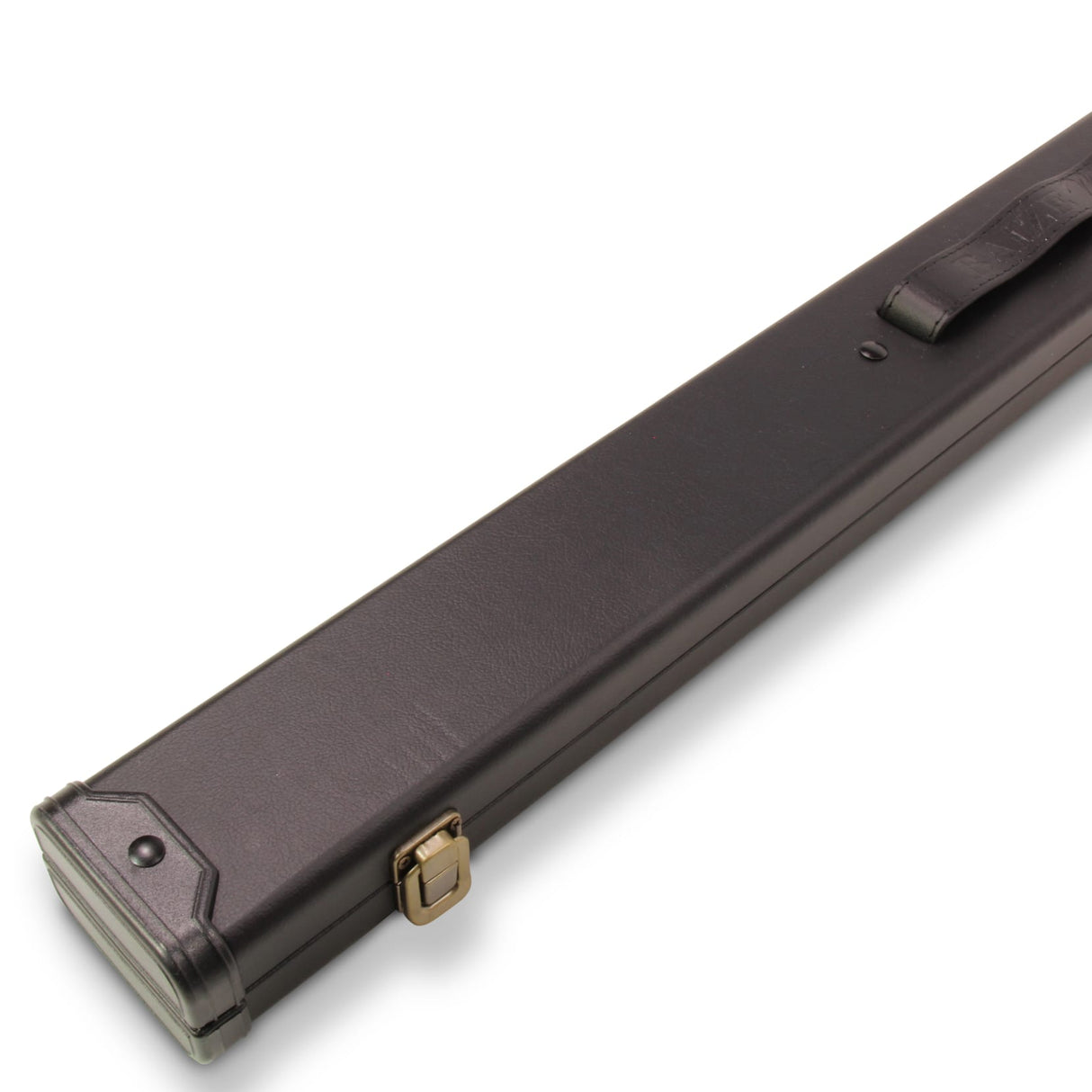 Baize Master Deluxe PLAIN BLACK 2pc Pool and Snooker Cue Case with Metal Badge and Plastic Ends - Black White Interior