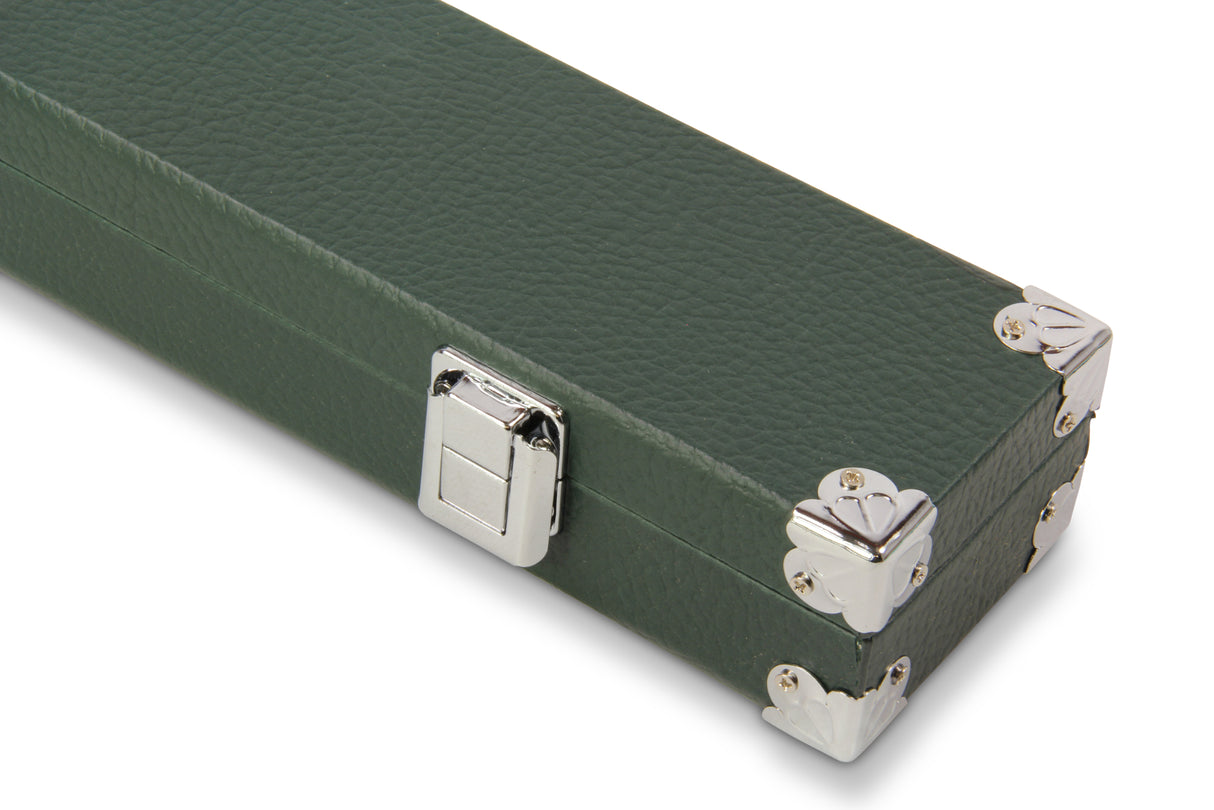 2 Piece Snooker Pool Cue Case with Reinforced Corners and Chalk Compartment