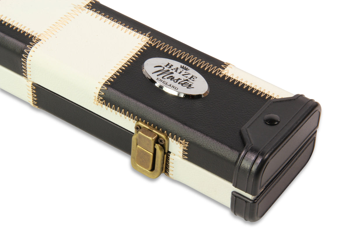 Baize Master 1 Piece PATCH Deluxe Plastic Ends Snooker Pool Cue Case - Holds 2 Cues