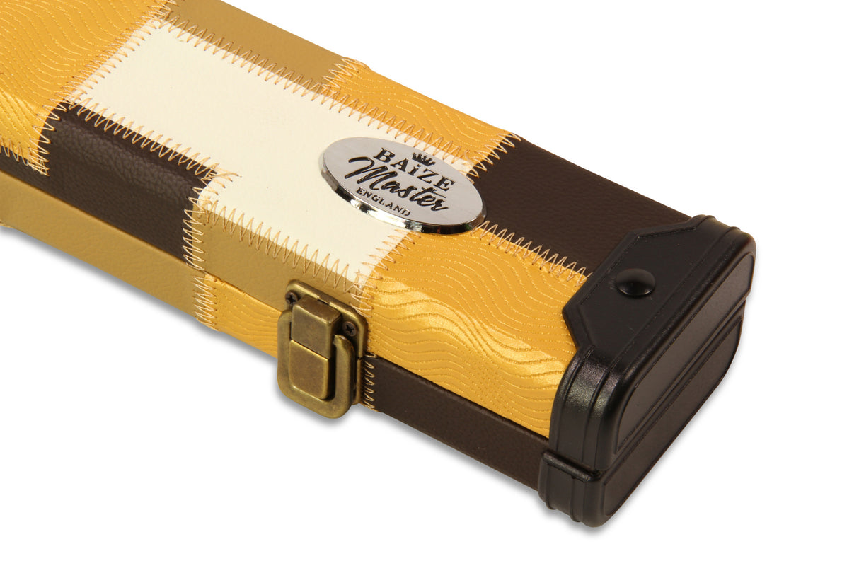 Baize Master 1 Piece PATCH Deluxe Plastic Ends Snooker Pool Cue Case - Holds 2 Cues
