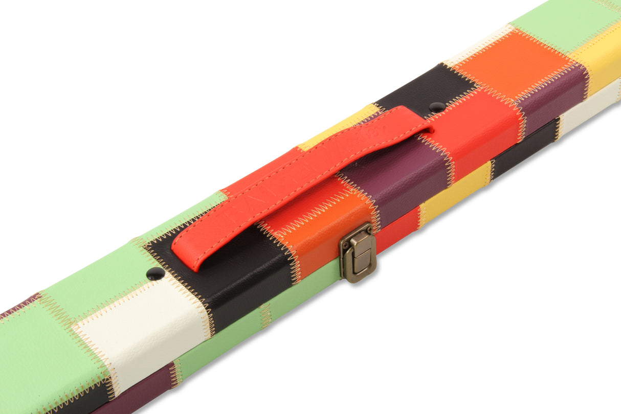 Baize Master 1 Piece PATCH Deluxe Plastic Ends Snooker Pool Cue Case - Holds 2 Cues