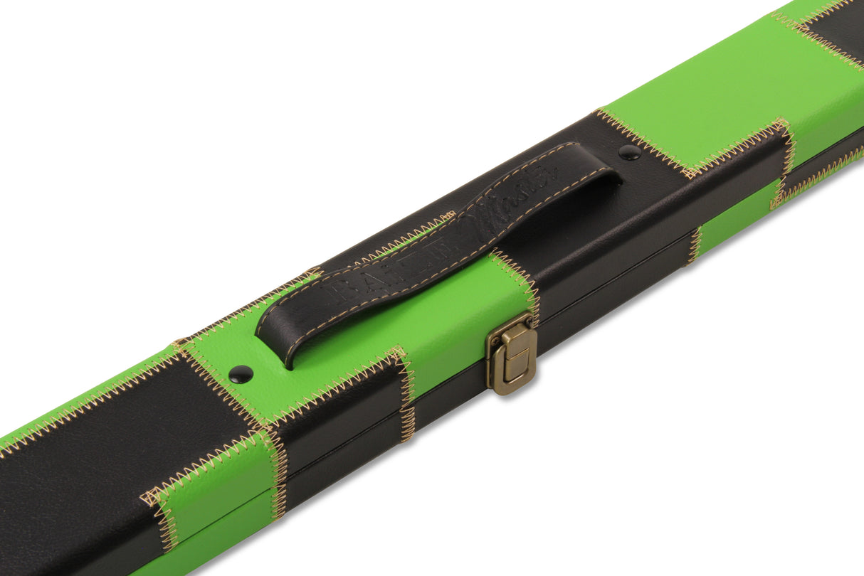 Baize Master 1 Piece PATCH Deluxe Plastic Ends Snooker Pool Cue Case - Holds 2 Cues