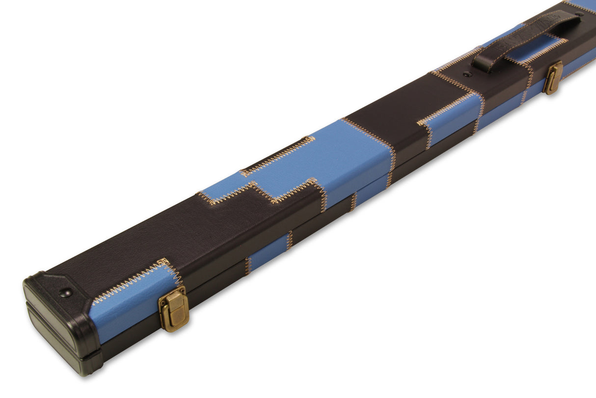 Baize Master 1 Piece PATCH Deluxe Plastic Ends Snooker Pool Cue Case - Holds 2 Cues