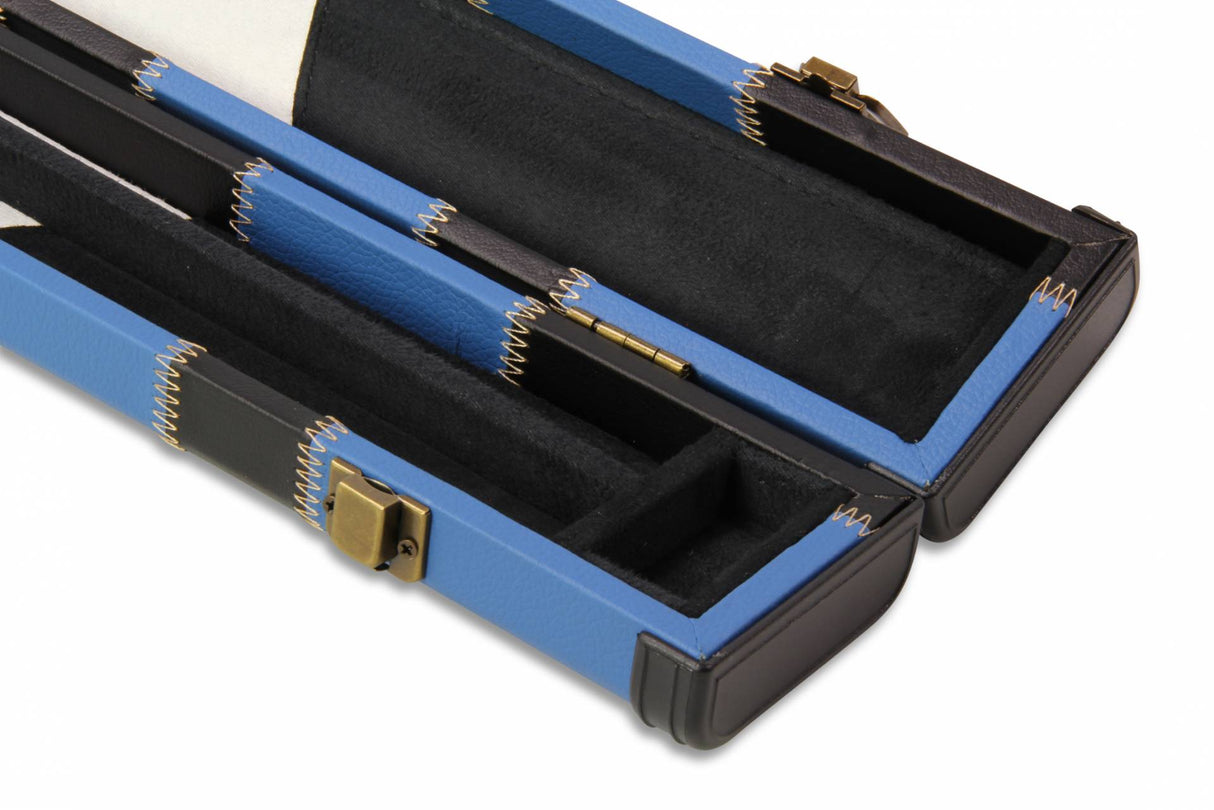 Baize Master 1 Piece PATCH Deluxe Plastic Ends Snooker Pool Cue Case - Holds 2 Cues