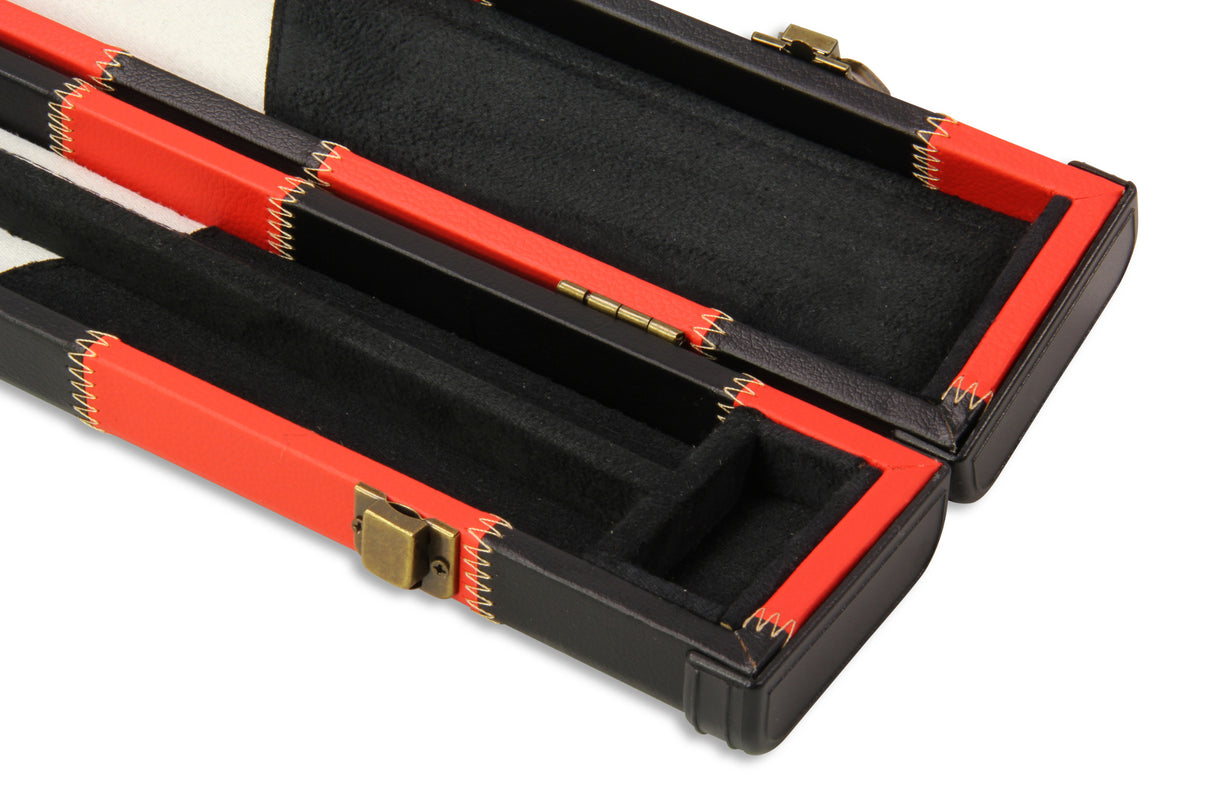 Baize Master 1 Piece PATCH Deluxe Plastic Ends Snooker Pool Cue Case - Holds 2 Cues