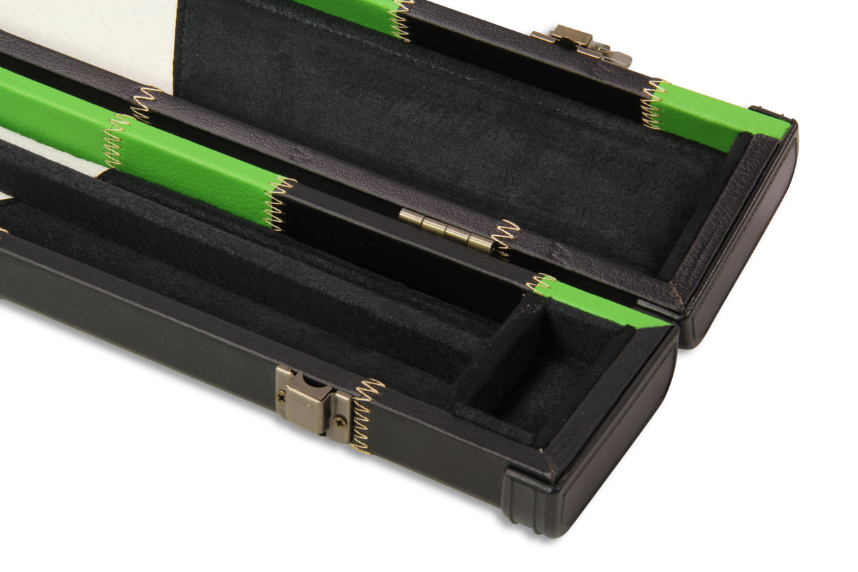 Baize Master 1 Piece PATCH Deluxe Plastic Ends Snooker Pool Cue Case - Holds 2 Cues
