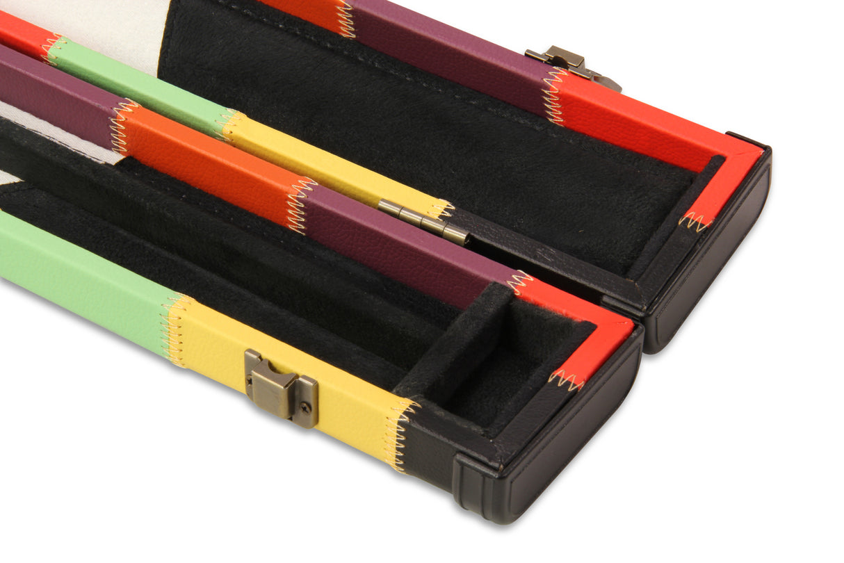 Baize Master 1 Piece PATCH Deluxe Plastic Ends Snooker Pool Cue Case - Holds 2 Cues