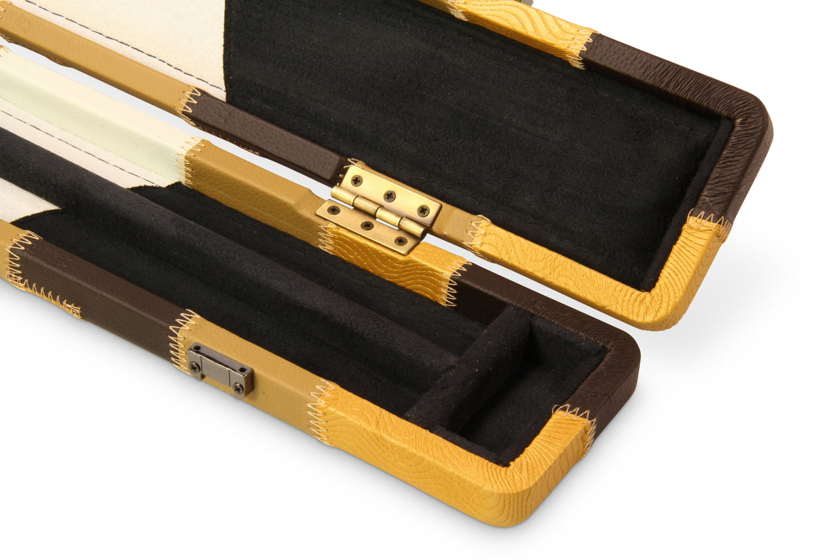 Baize Master 1 Piece PATCH Luxury Round Corner Snooker Pool Cue Case - Holds 2 Cues