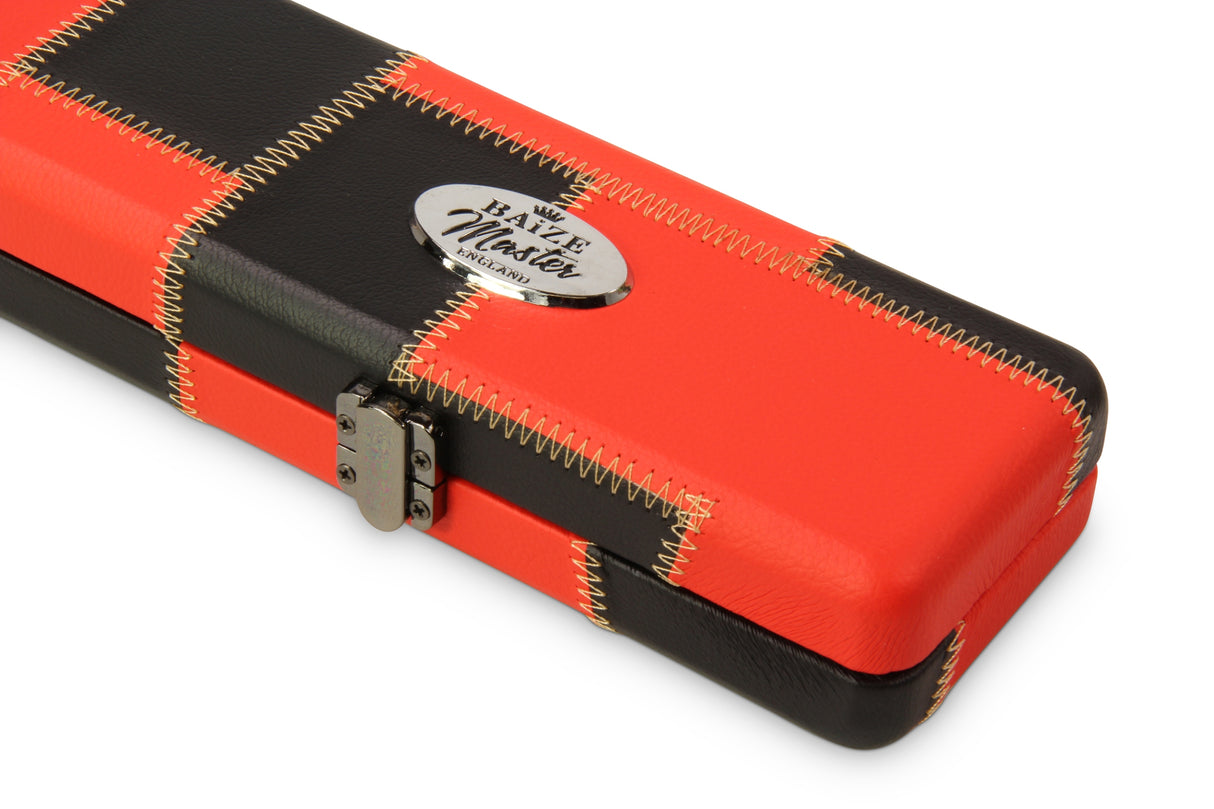 Baize Master 1 Piece PATCH Luxury Round Corner Snooker Pool Cue Case - Holds 2 Cues
