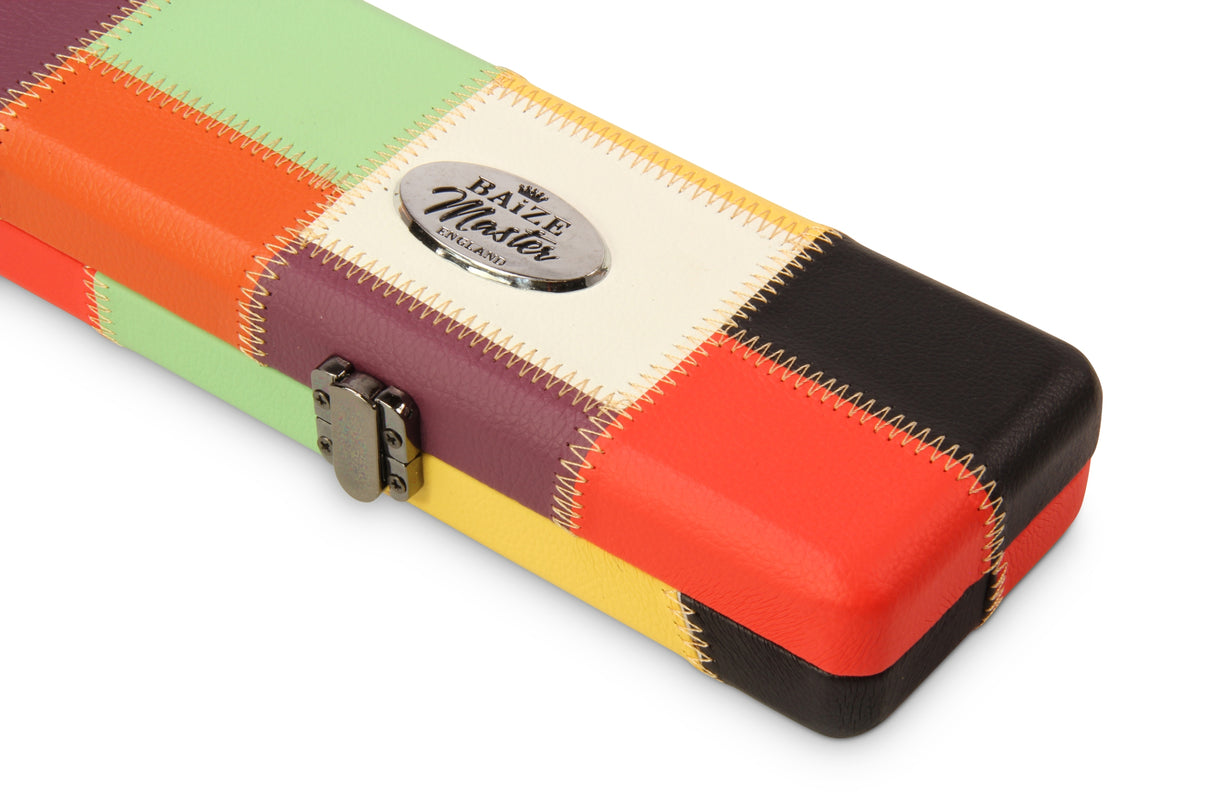 Baize Master 1 Piece PATCH Luxury Round Corner Snooker Pool Cue Case - Holds 2 Cues