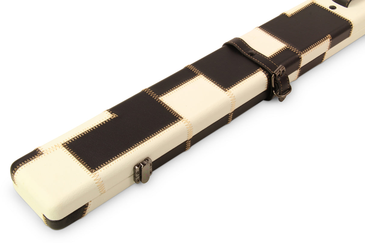 Baize Master 1 Piece PATCH Luxury Round Corner Snooker Pool Cue Case - Holds 2 Cues