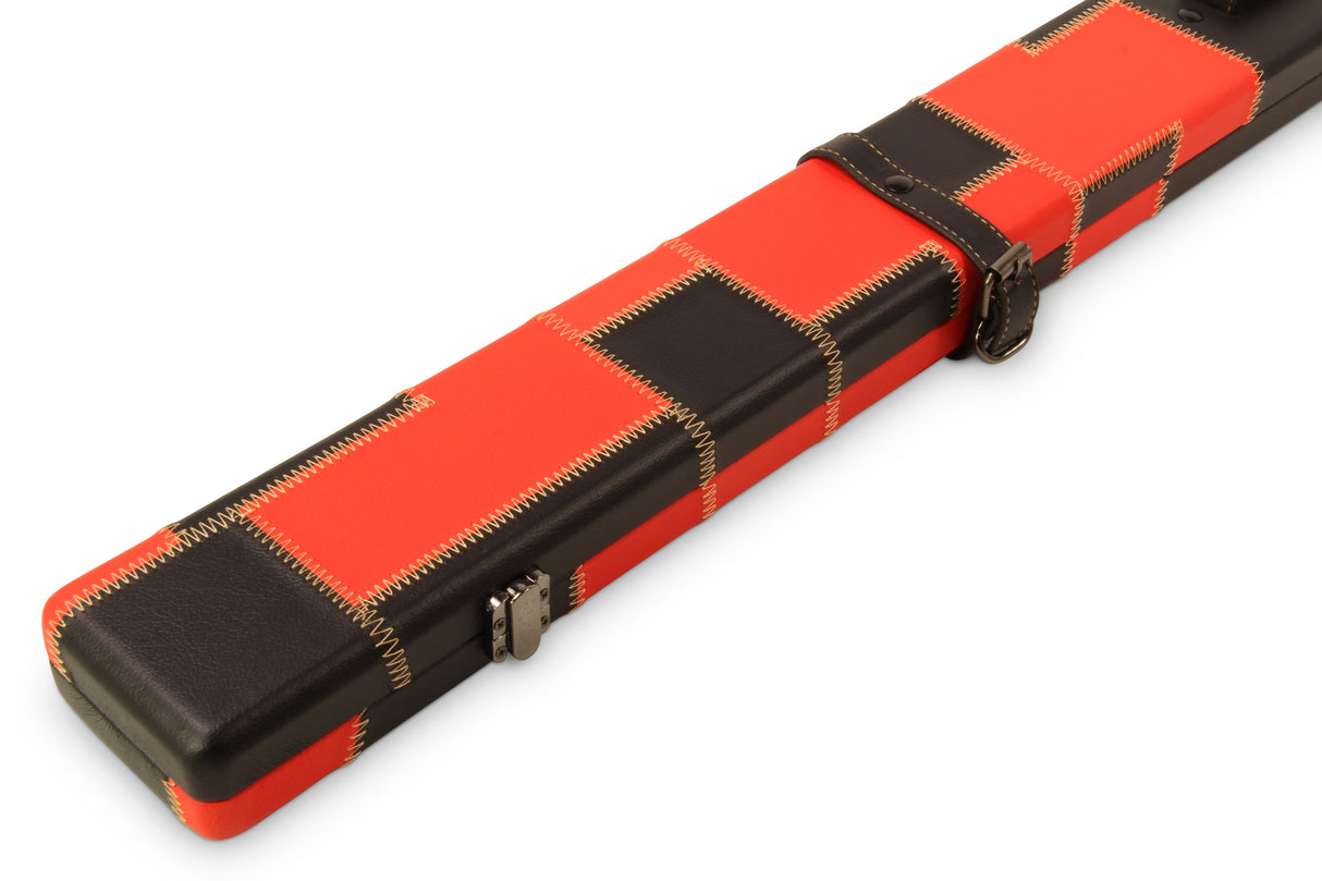 Baize Master 1 Piece PATCH Luxury Round Corner Snooker Pool Cue Case - Holds 2 Cues