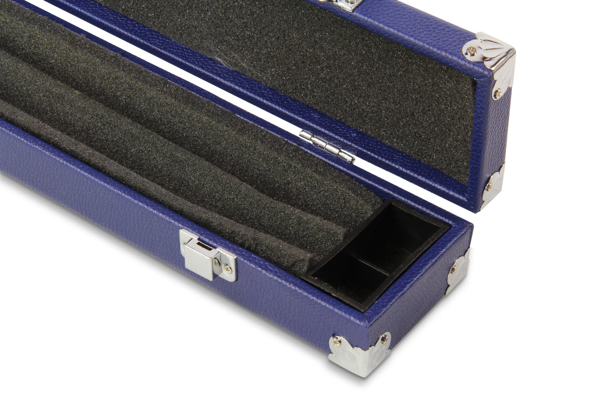 2 Piece Snooker Pool Cue Case with Reinforced Corners and Chalk Compartment