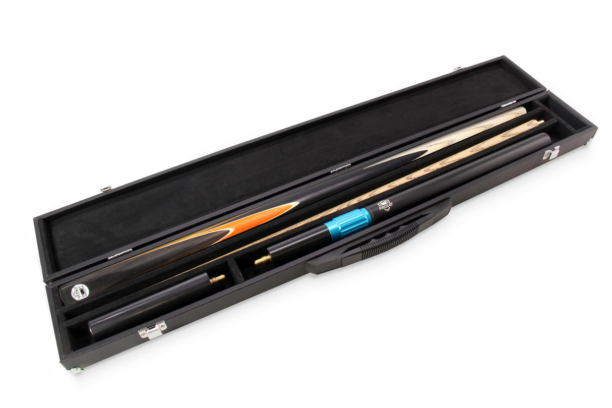PRO147 CRUCIBLE 57 Inch 2 Piece Ash Snooker Pool Cue and Case Set with 9.5mm Tip