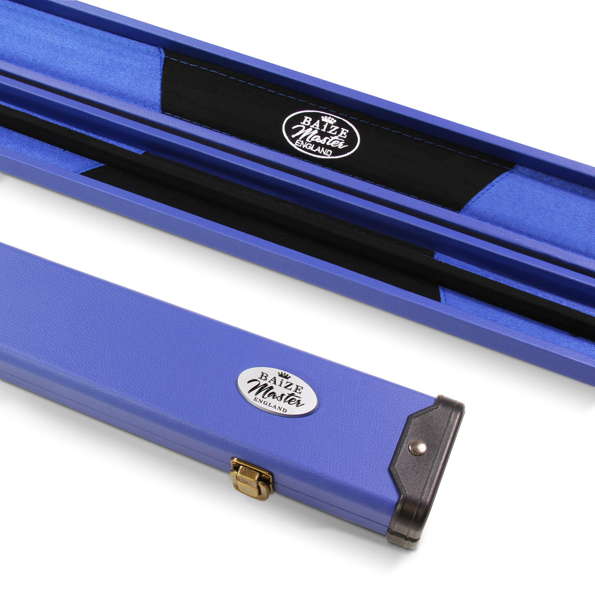 Baize Master 2 Piece Deluxe Snooker Pool Cue Case with Plastic Ends - Coloured Interior