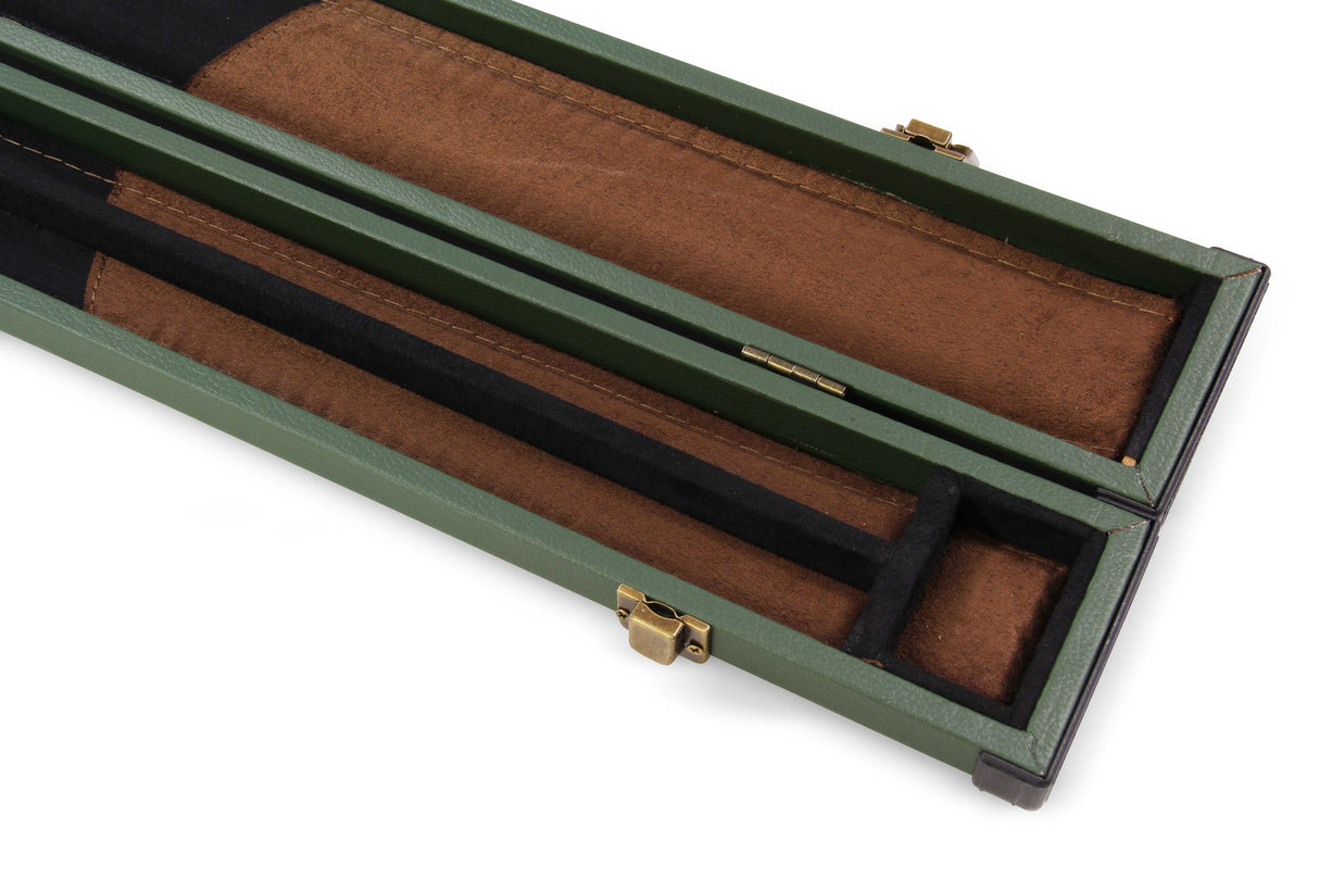 Baize Master 2 Piece Deluxe Snooker Pool Cue Case with Plastic Ends - Coloured Interior