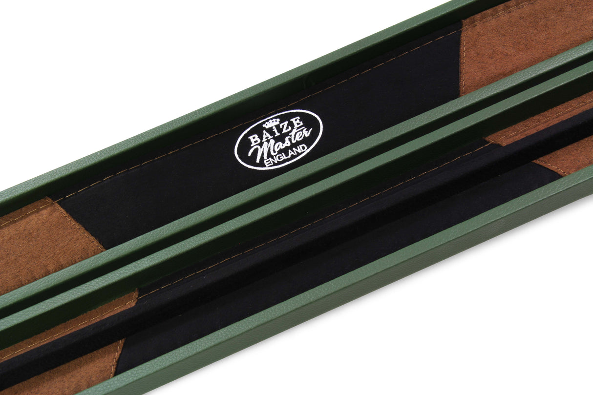 Baize Master 2 Piece Deluxe Snooker Pool Cue Case with Plastic Ends - Coloured Interior