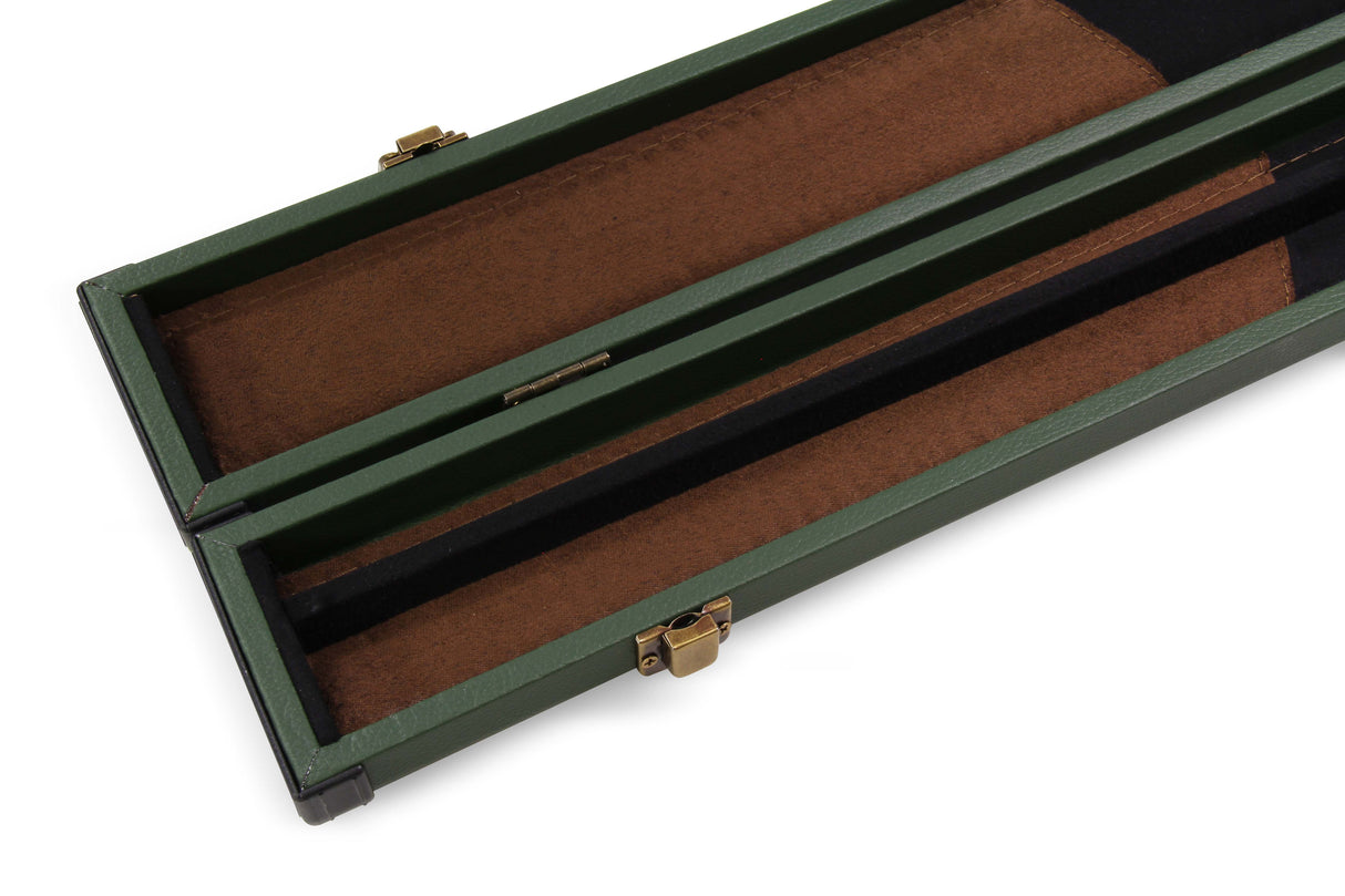 Baize Master 2 Piece Deluxe Snooker Pool Cue Case with Plastic Ends - Coloured Interior