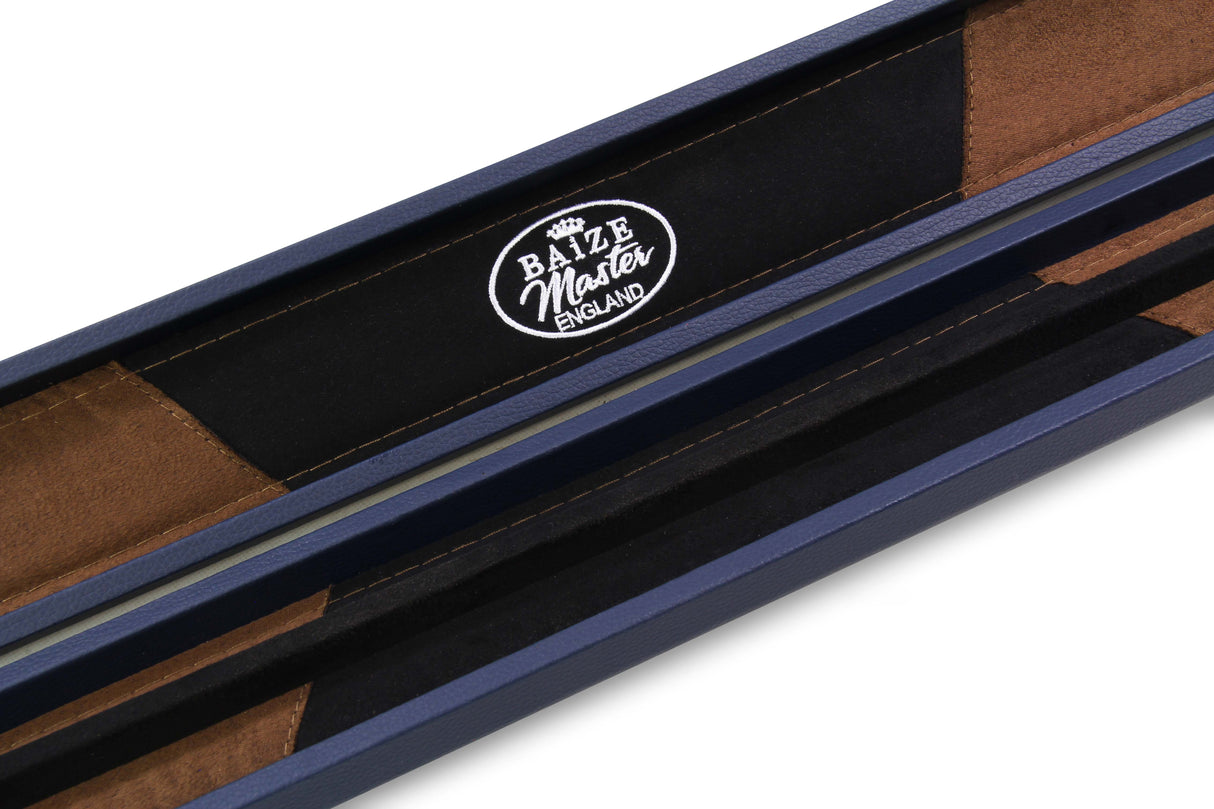 Baize Master 2 Piece Deluxe Snooker Pool Cue Case with Plastic Ends - Coloured Interior