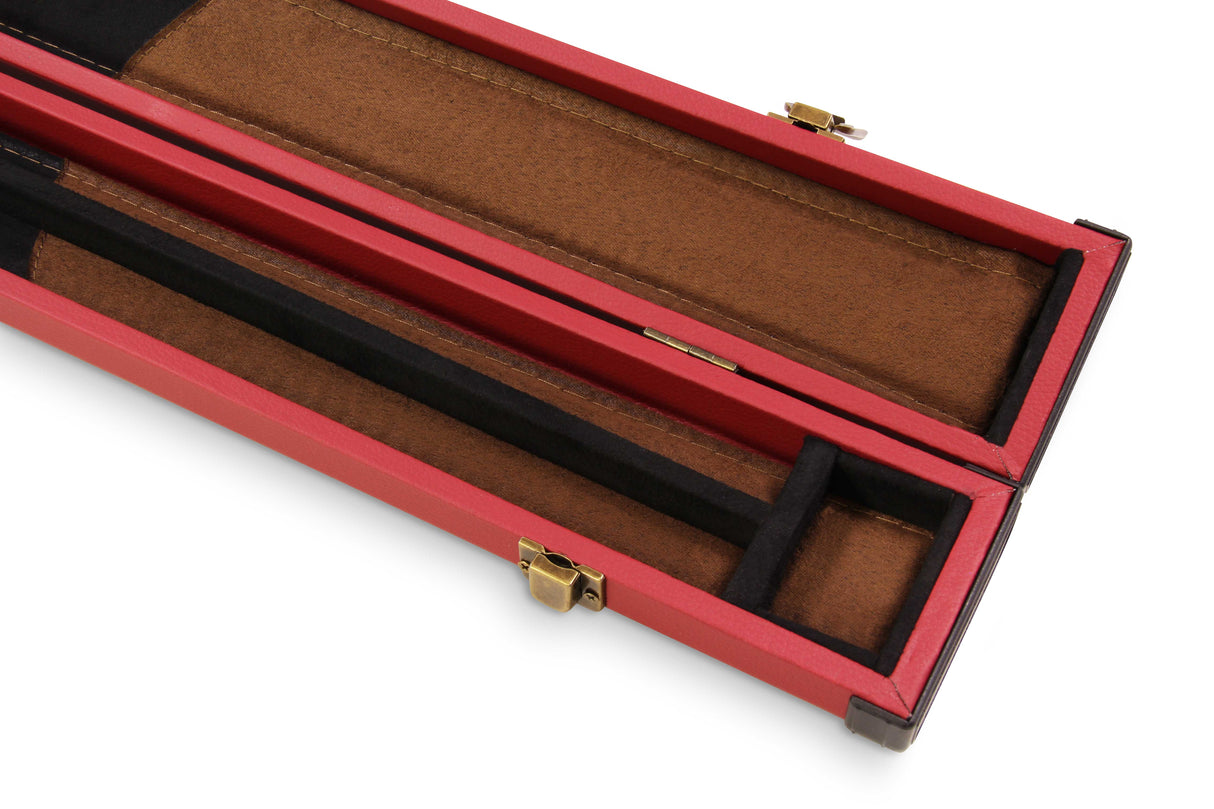 Baize Master 2 Piece Deluxe Snooker Pool Cue Case with Plastic Ends - Coloured Interior