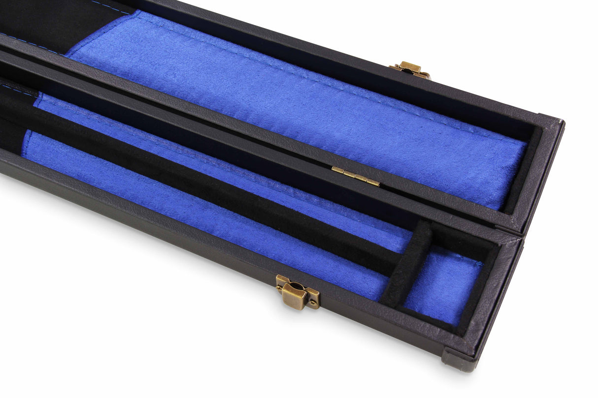 Baize Master 2 Piece Deluxe Snooker Pool Cue Case with Plastic Ends - Coloured Interior
