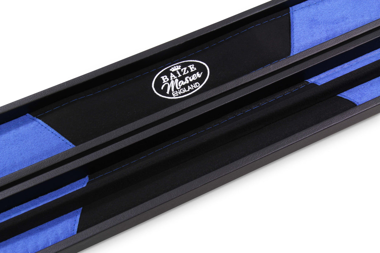 Baize Master 2 Piece Deluxe Snooker Pool Cue Case with Plastic Ends - Coloured Interior