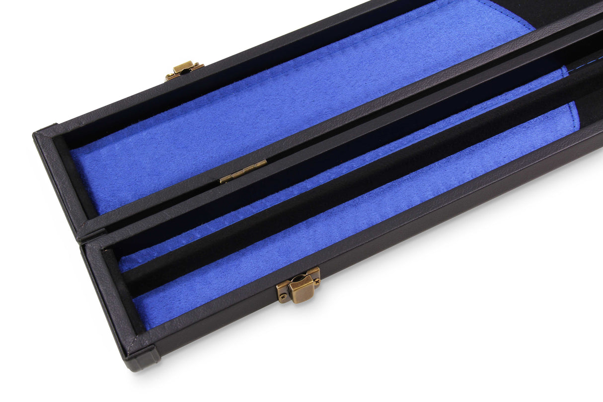 Baize Master 2 Piece Deluxe Snooker Pool Cue Case with Plastic Ends - Coloured Interior