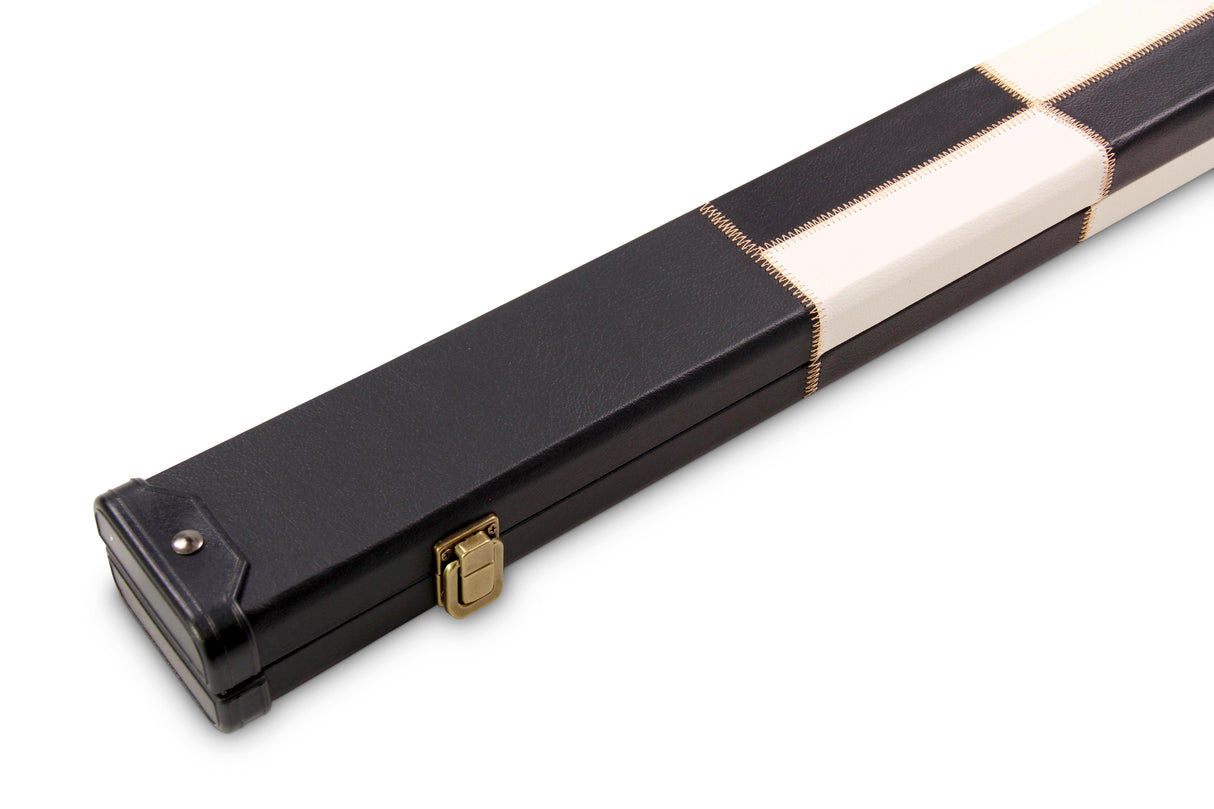 Deluxe 3/4 CHEQUERED Cue Case with Plastic Ends and Horizontal Chalk Compartment