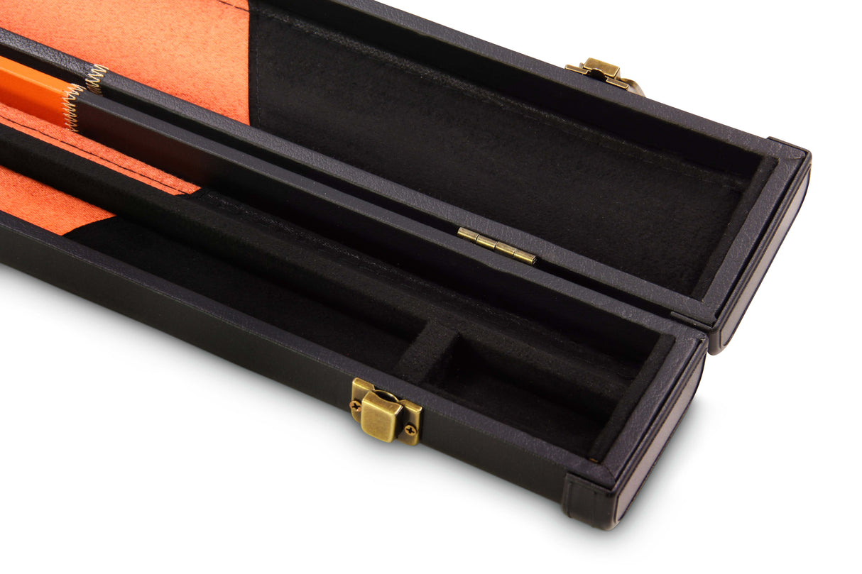 Deluxe 3/4 CHEQUERED Cue Case with Plastic Ends and Horizontal Chalk Compartment